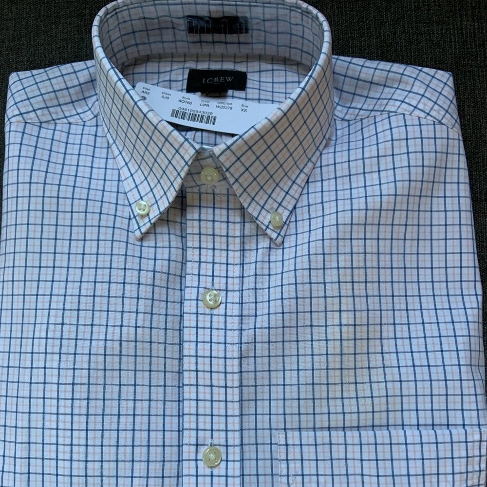 J. Crew All Cotton Slim fit button down long sleeves shirt Size XS NWT